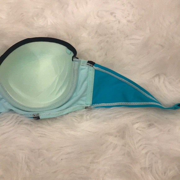 Forever 21 blue swim bandeau top size large - Picture 6 of 7